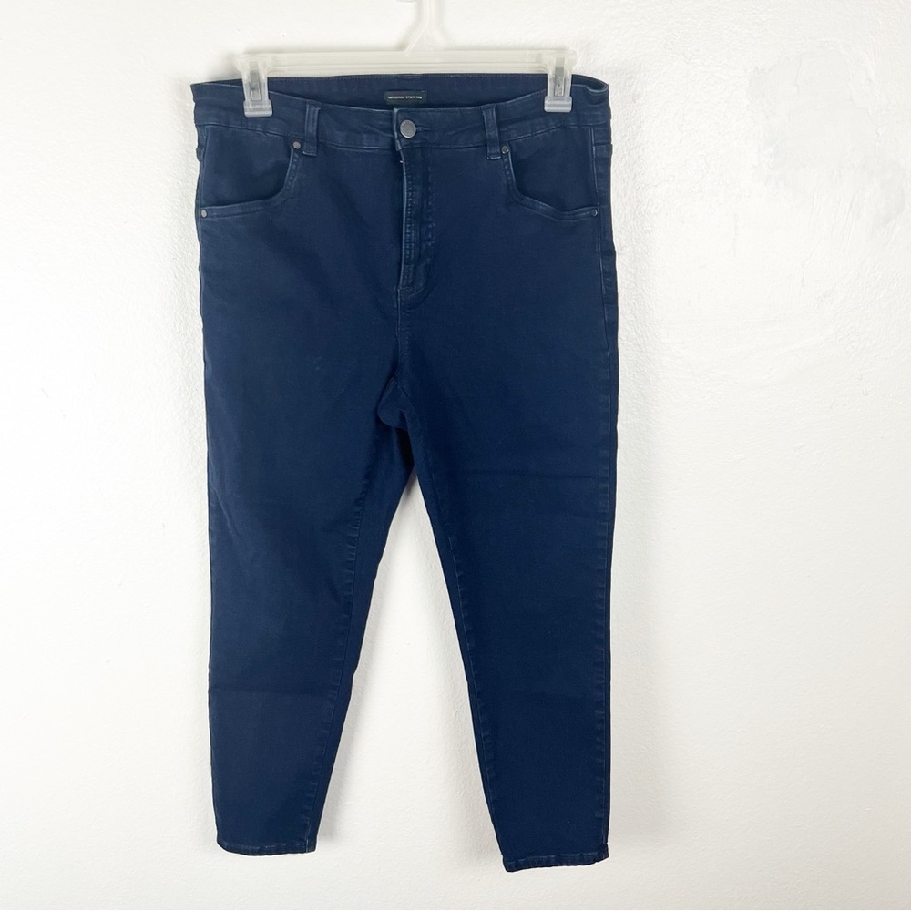 UNIVERSAL STANDARD Dark Wash High Rise Denim Jeans Casual Neutral Normcore